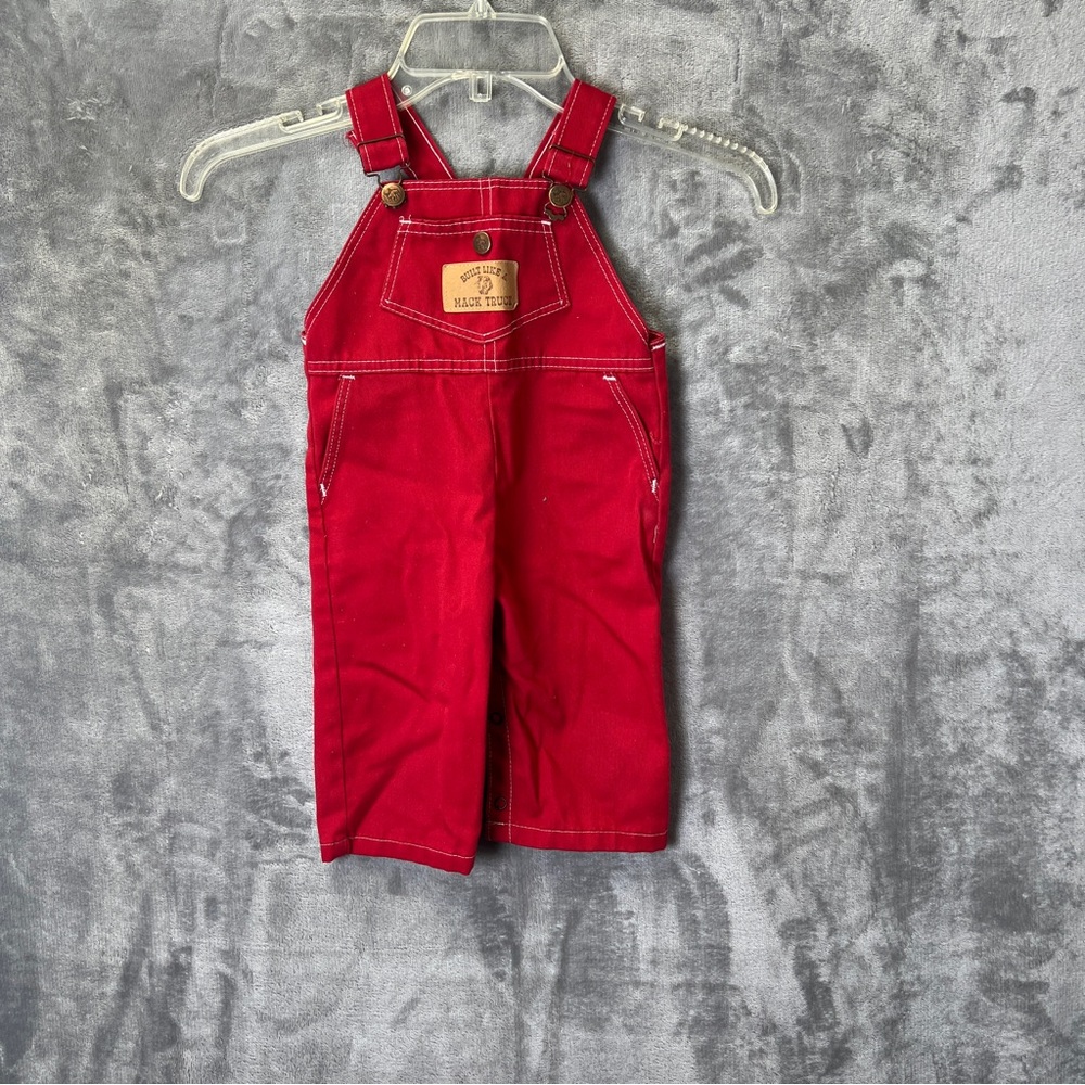 Kids Red Overalls vintage